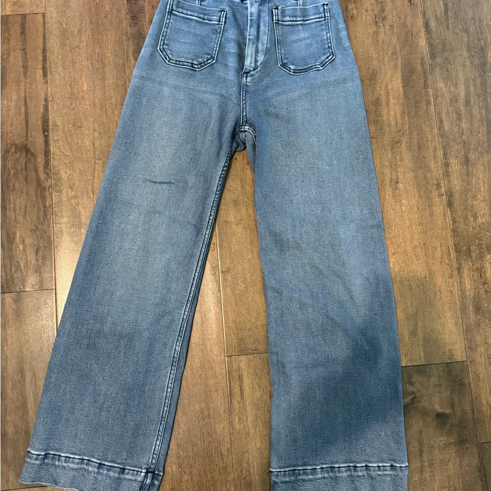 Mica Blue Wide-Leg Women Jeans